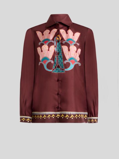 SILK SHIRT WITH FLORAL PRINT