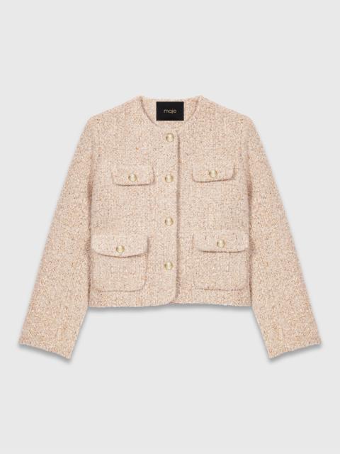 Short boucle tweed jacket