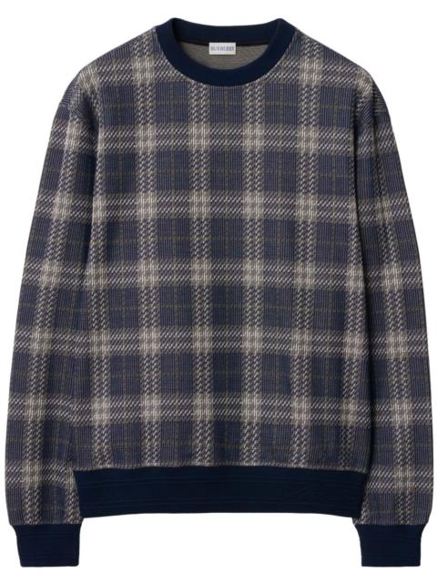 checked sweater