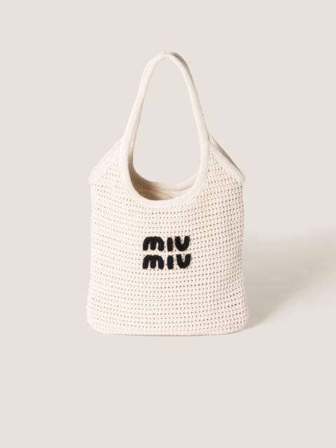 IVY raffia-effect woven tote bag