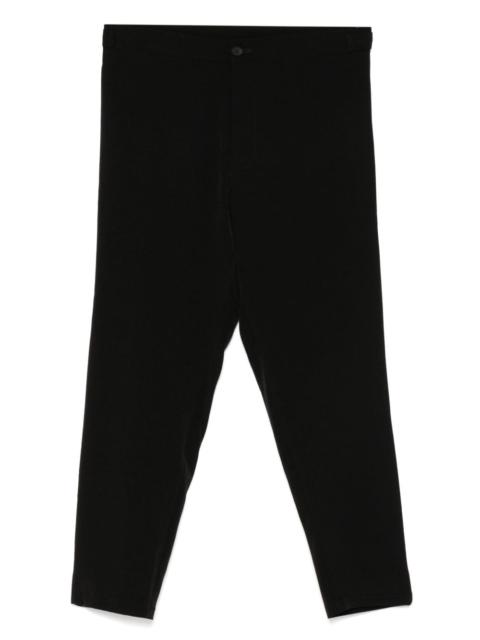 crepe-de-chine tapered trousers