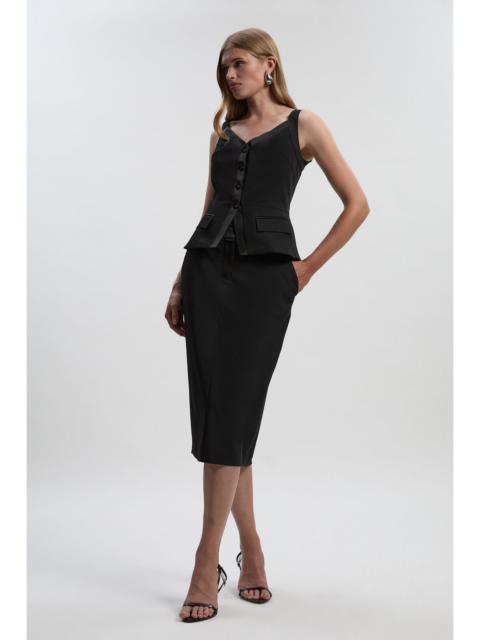 Tailored Tux High Waisted Pencil Skirt