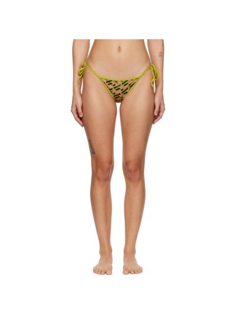 Green & Pink 'La Greca' Reversible Bikini Bottoms
