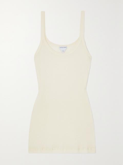 Ribbed Cotton-blend Tank