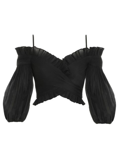 PLEATED OFF SHOULDER TOP