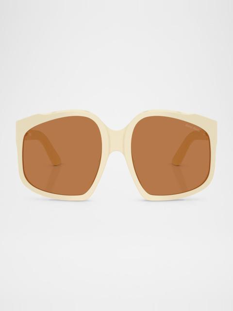 MU A07SF Acetate Square Sunglasses