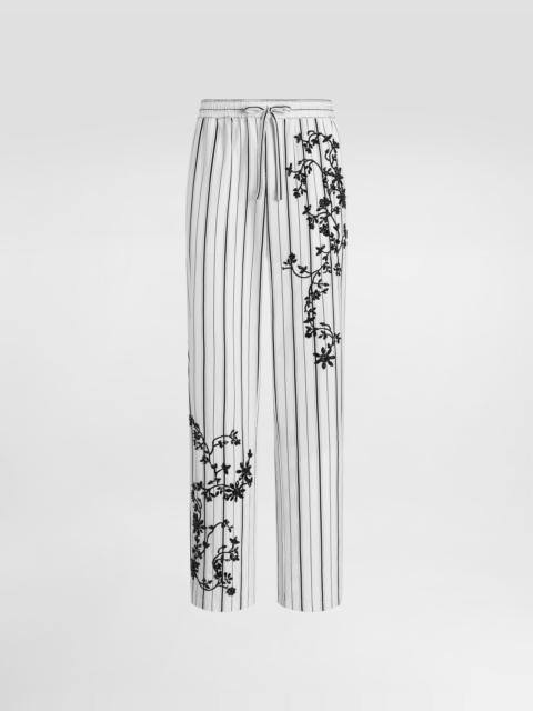 Vanity trousers with embroidery