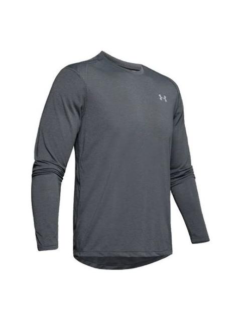 Men's Under Armour Mesh Running Long Sleeves Gray 1326584-012