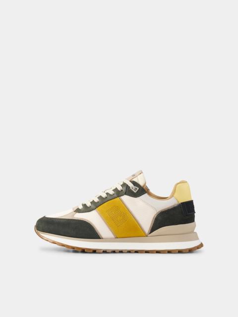 Sneaker Newport in Dark green/yellow/white