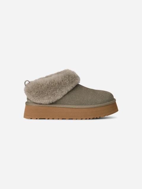 ® Women's Tazzelle Sheepskin Slippers in Moss Green