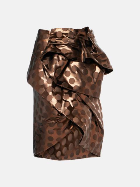 Lamé midi skirt