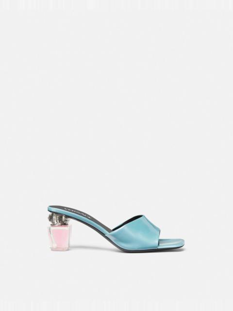 Bright Crystal Patent Mules 70 mm