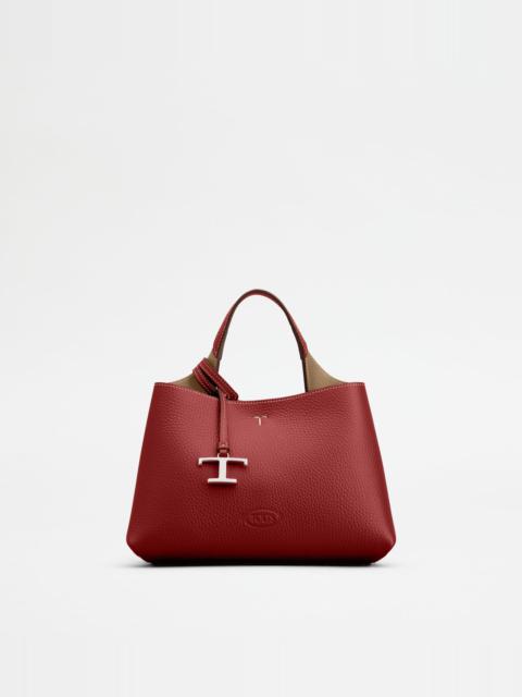 BAG IN LEATHER MICRO - RED, BROWN
