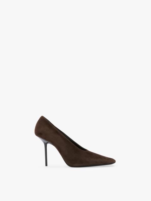 Olivia Stiletto Pump In Chocolate Brown Suede