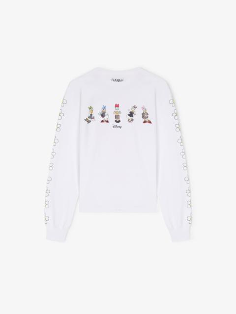 GANNI X DISNEY DAISY DUCK WHITE LONG SLEEVE