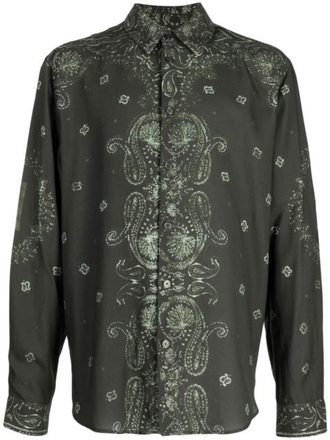 paisley-print long-sleeve shirt