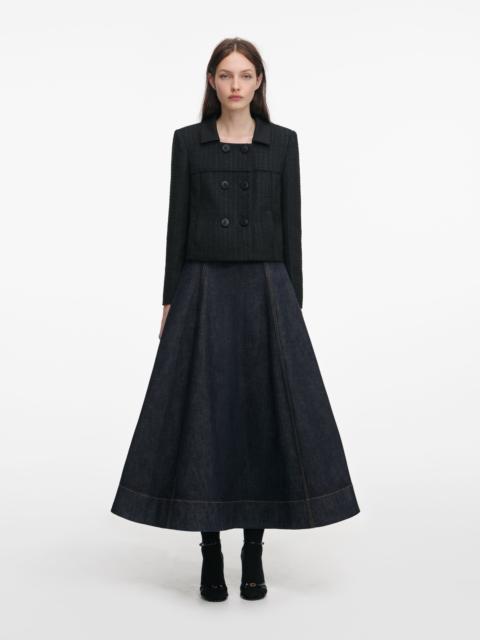 Black Boucle Cropped Jacket