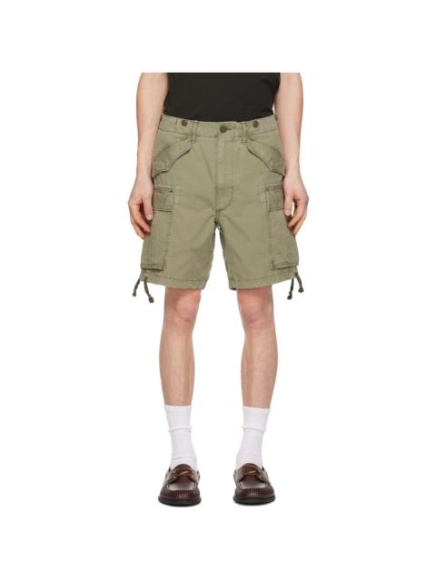 Green Classic Fit Ripstop Cargo Shorts