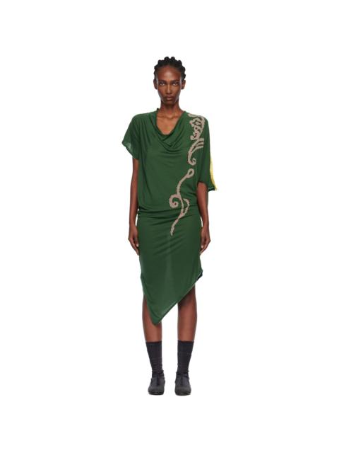 Green Ziggy Midi Dress