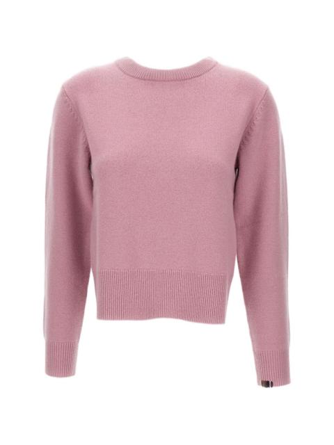 ribbed crew neck sweater