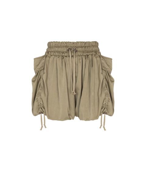 Viscose twill shorts