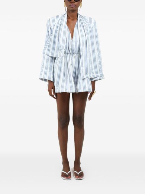 striped scarf mini dress