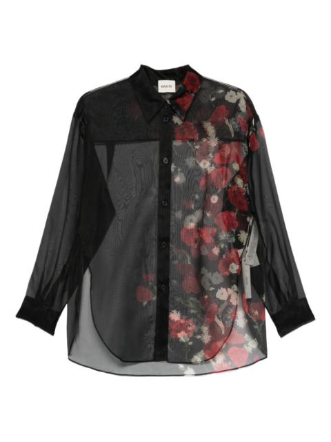floral sheer shirt