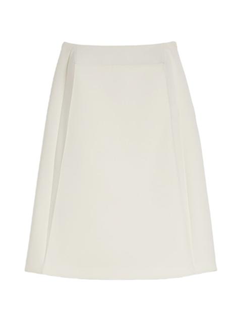 crêpe midi skirt