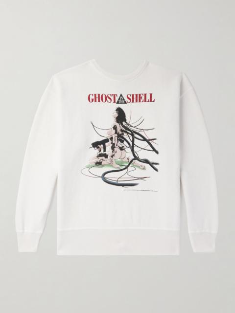 + Ghost in the Shell Printed Cotton-Jersey Sweatshirt White