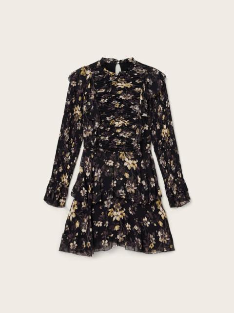 PORTIA MINI FLORAL RUFFLE DRESS