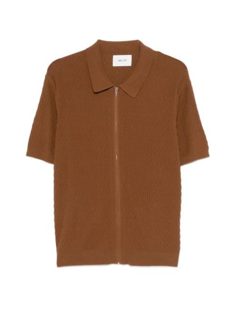 Gustav textured zip-fastening shirt