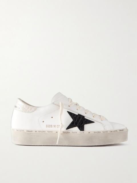 Hi Star distressed leather sneakers White