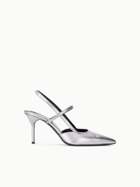 STAUD SEBASTIAN HIGH HEEL SLINGBACK PEWTER