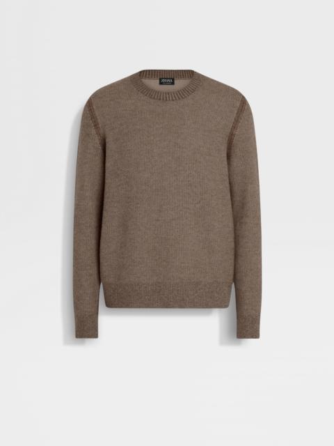 BROWN OASI CASHMERE CREWNECK