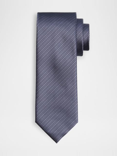 Men's Micro-Textured Jacquard Silk Tie