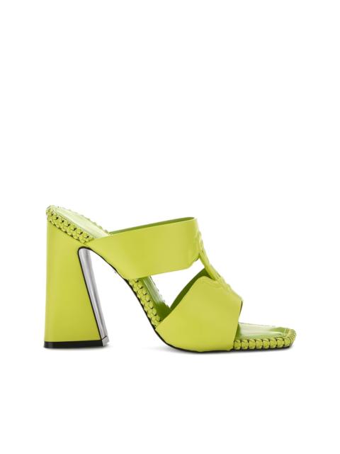 braided-trim block-heel sandals