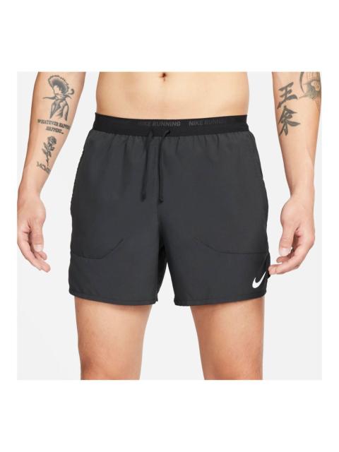 Men's Nike Solid Color Logo Printing Casual Sports Shorts Black DM4756-010
