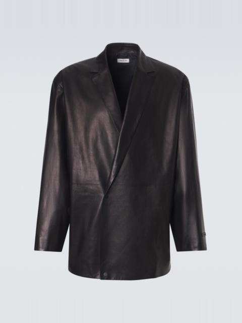 Leather blazer