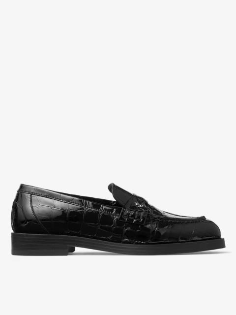Ivy Loafer
Black Croc Embossed Leather Loafers