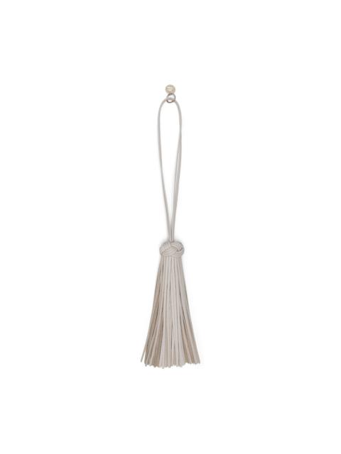 Beige leather tassel charm