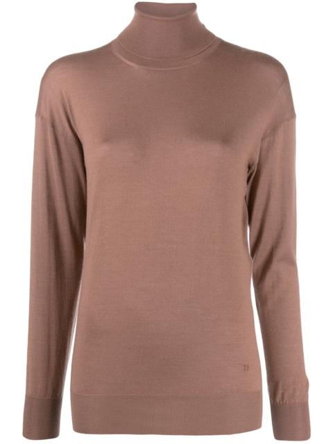 roll neck fine knit jumper