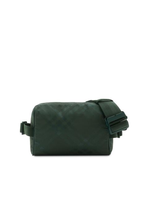 check-jacquard belt bag