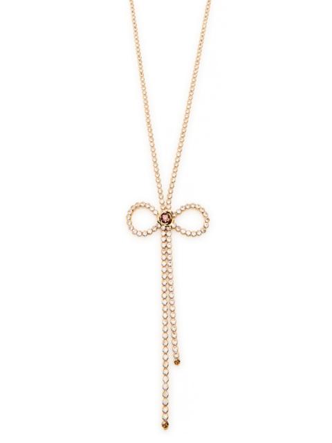 Rosantica Crystal-embellished bow Necklace