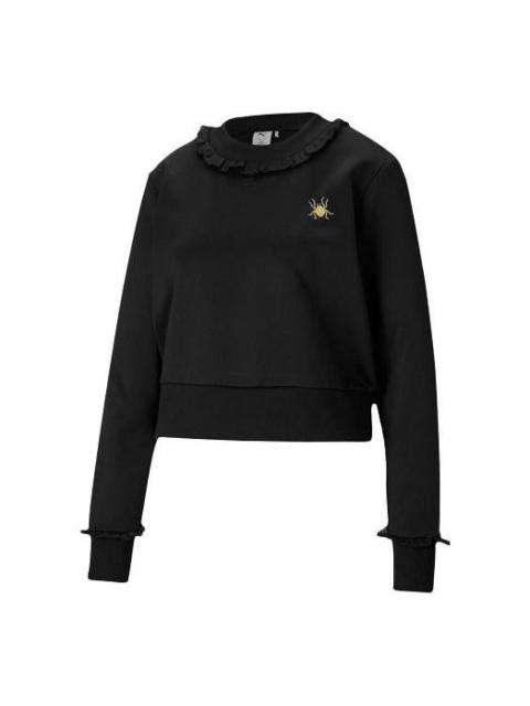 (WMNS) PUMA x Charlotte Olympia Round-neck Sweatshirt Black 598784-01
