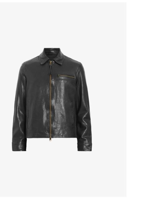Miller regular-fit leather jacket