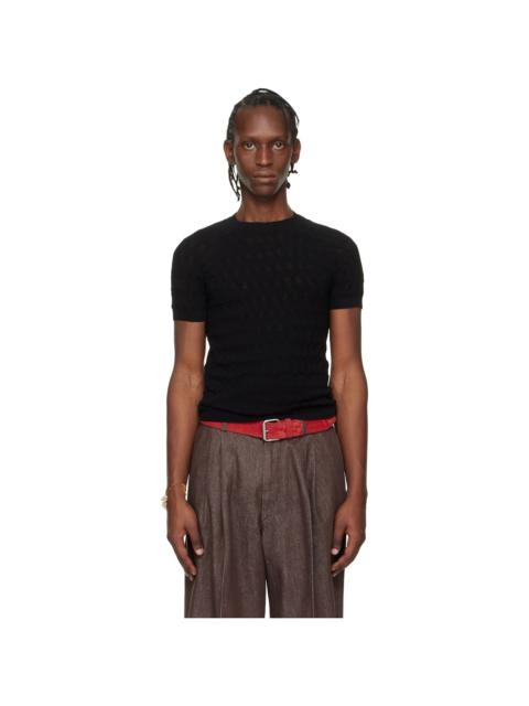 Black Jacquard Sweater