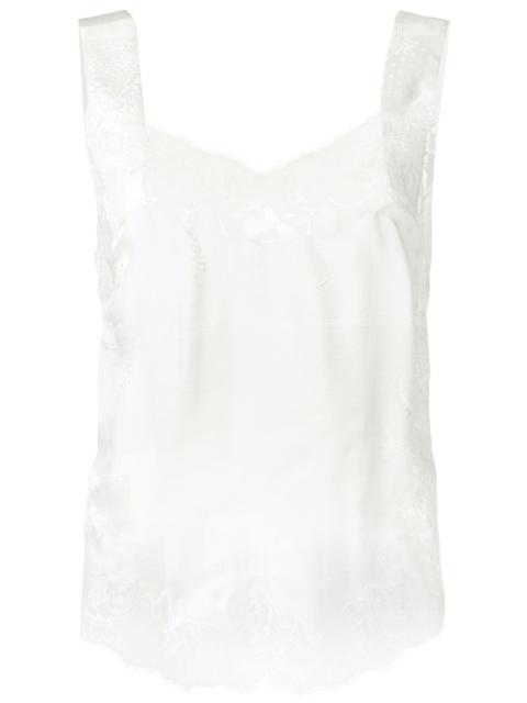 lace trim vest top