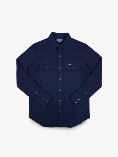 5OZ SELVEDGE DOBBY CLOTH WESTERN SHIRT - INDIGO