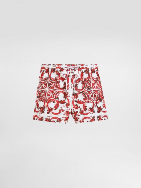 Majolica-print short swim boxer shorts