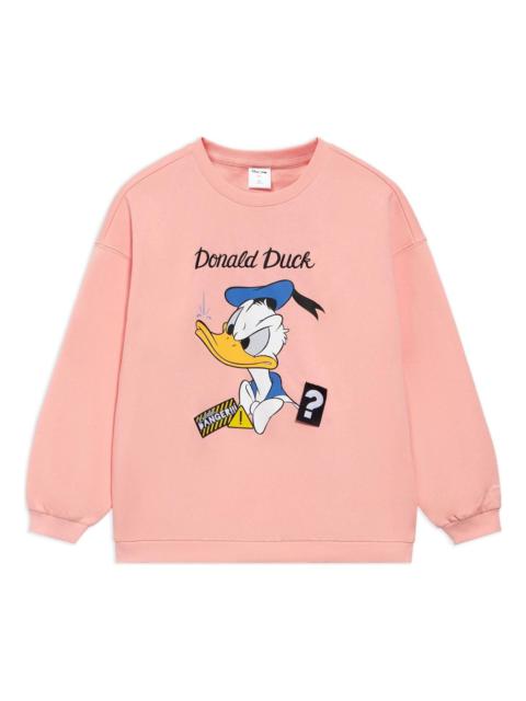 (WMNS) Li-Ning x Disney Donald Duck Graphic Sweatshirt 'Pink' AWDS596-3